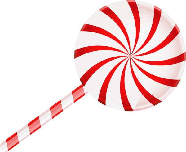 Transparent Lollipop Candy Cane Caramel Red Line for Christmas