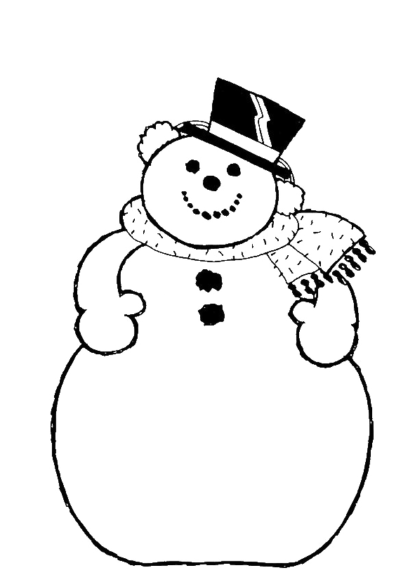 Transparent Snowman Coloring Book Drawing White Black And White for Christmas