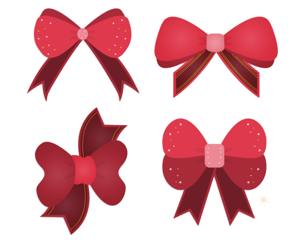 Transparent Ribbon Christmas Gift Heart Red for Christmas