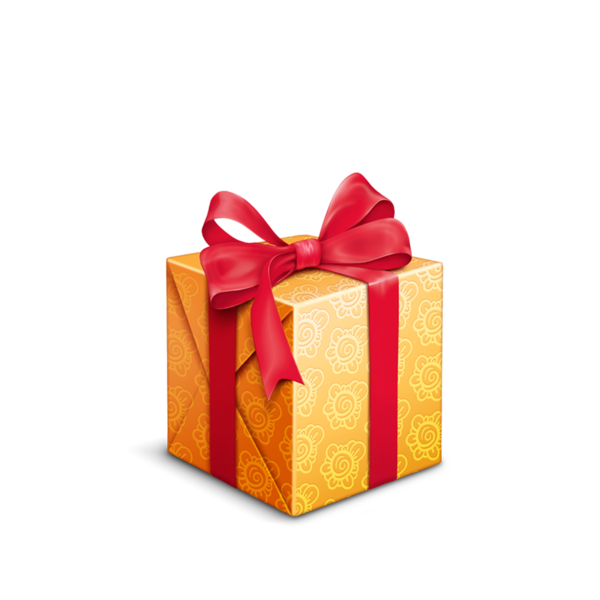 Transparent Gift Gift Card Christmas Orange Box for Christmas