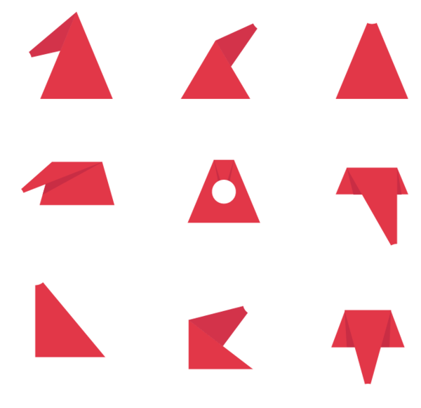 Transparent Santa Claus Christmas Hat Square Triangle for Christmas