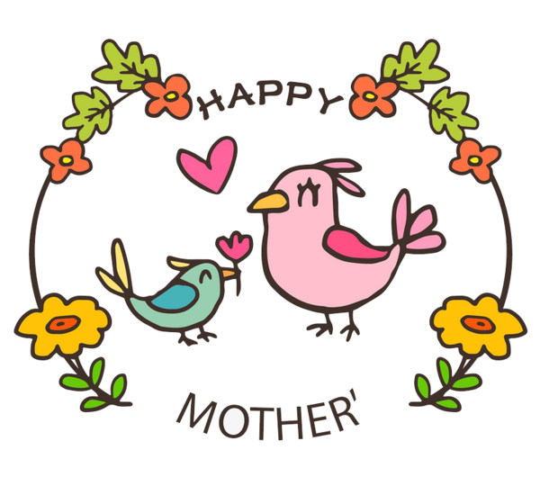 Transparent Mothers Day Tshirt Mother Text Beak for Mothers Day