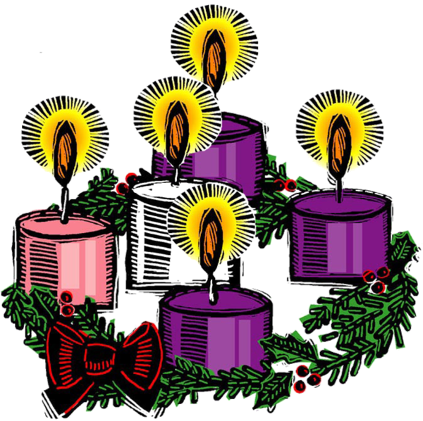 Transparent Advent Wreath Advent Advent Sunday Flower Purple for Christmas
