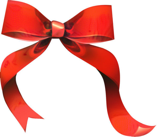Transparent Ribbon Bow Tie Lazo Red for Christmas