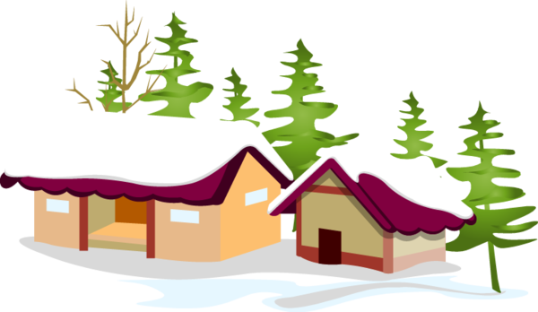 Transparent House Snow Microsoft Powerpoint Holiday Angle for Christmas