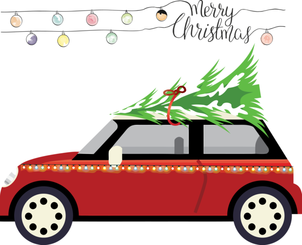 Transparent Christmas Vehicle Car Mini cooper for Merry Christmas for Christmas
