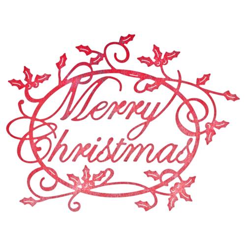 Transparent Die Cutting Cheery Lynn Designs Die Text Red for Christmas