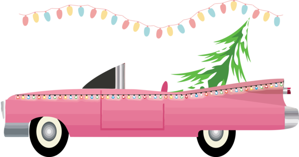 Transparent Christmas Pink Vehicle Vehicle door for Christmas Ornament for Christmas