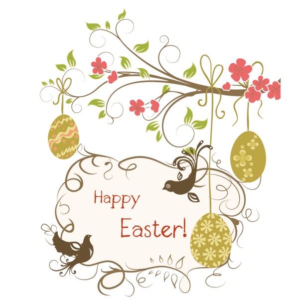 Transparent Easter Easter Postcard Easter Egg Text Yellow for Easter