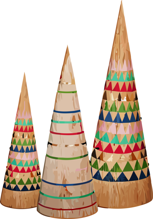 Transparent Christmas Cone Tree Party hat for Christmas Ornament for Christmas