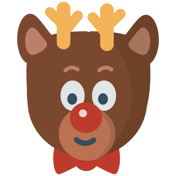 Transparent Rudolph Reindeer Santa Claus Head Deer for Christmas