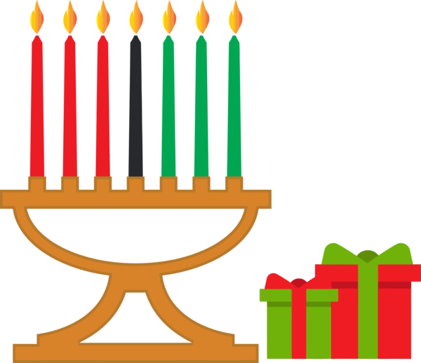 Transparent Kwanzaa Menorah Candle holder Hanukkah for Happy Kwanzaa for Kwanzaa