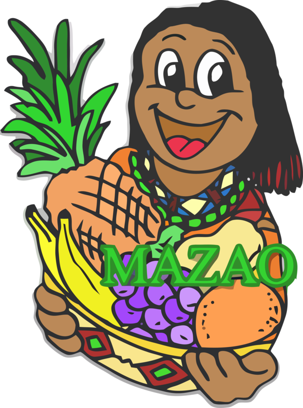 Transparent Kwanzaa Cartoon Plant Pineapple for Happy Kwanzaa for Kwanzaa