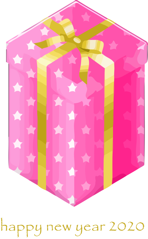 Transparent New Year Pink Present Gift wrapping for New Year Gifts for New Year
