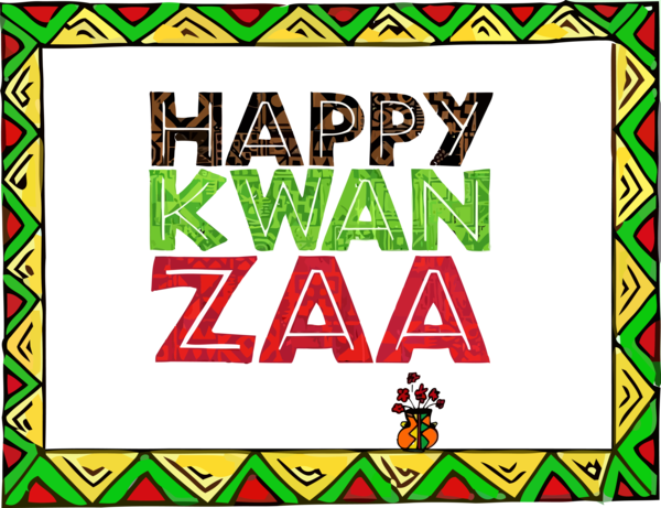 Transparent Kwanzaa Green Font for Happy Kwanzaa for Kwanzaa