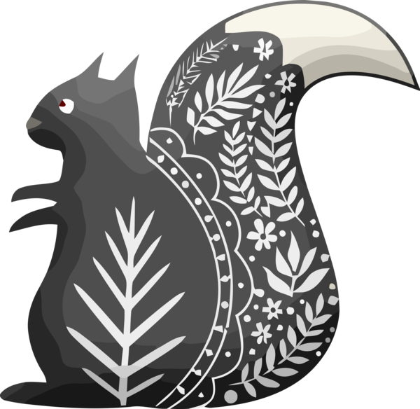 Transparent New Year Squirrel for Party Animal for New Year