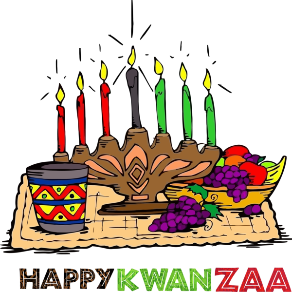 Transparent Kwanzaa Birthday candle Candle for Happy Kwanzaa for Kwanzaa