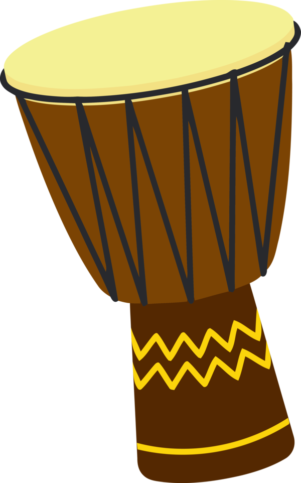 Transparent Kwanzaa Drum Yellow Percussion for Happy Kwanzaa for Kwanzaa