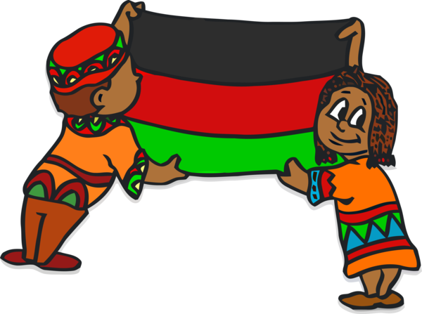 Transparent Kwanzaa Cartoon Animation Child for Happy Kwanzaa for Kwanzaa