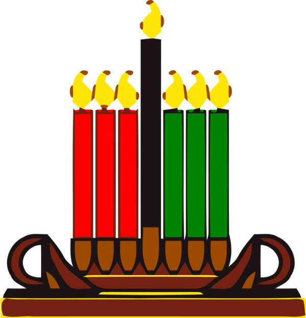 Transparent Kwanzaa Birthday candle Candle holder Event for Happy Kwanzaa for Kwanzaa