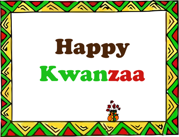 Transparent Kwanzaa Green Font Rectangle for Happy Kwanzaa for Kwanzaa