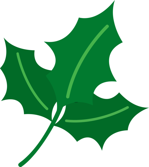 Transparent Christmas Leaf Green Holly for Holly for Christmas