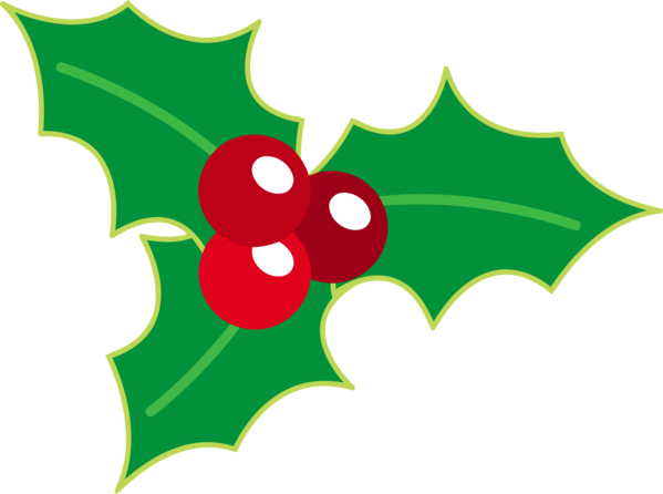 Transparent Christmas Green Holly Leaf for Holly for Christmas