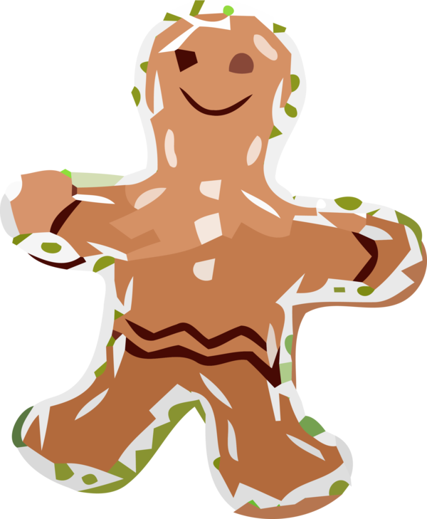 Transparent Christmas Cartoon Plant for Gingerbread for Christmas