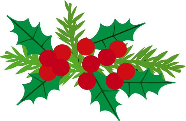 Transparent Christmas Leaf Holly Plant for Holly for Christmas