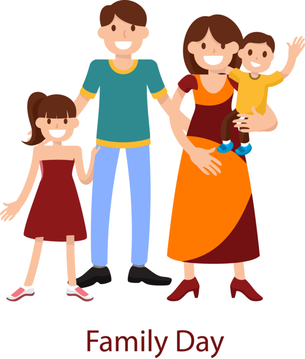 Transparent Family Day People Cartoon Sharing for Happy Family Day for Family Day