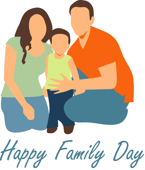 Transparent Family Day People Sharing Font for Happy Family Day for Family Day