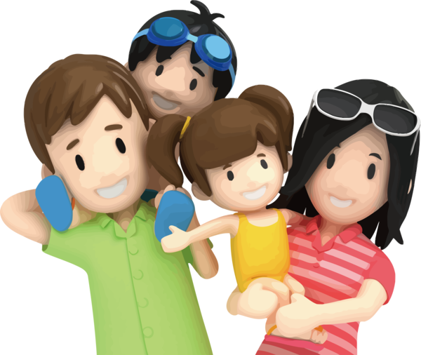 Transparent Family Day Cartoon People Animation for Happy Family Day for Family Day