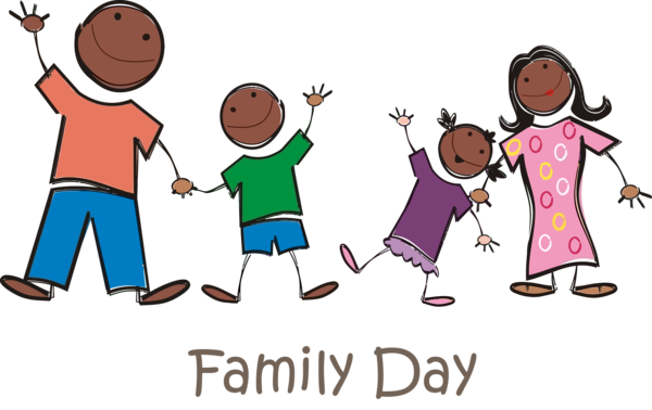 Transparent Family Day People Cartoon Playing with kids for Happy Family Day for Family Day