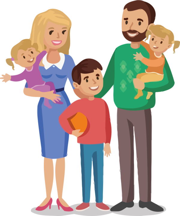 Transparent Family Day People Cartoon Sharing for Happy Family Day for Family Day