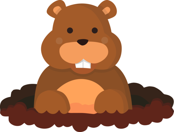 Transparent Groundhog Day Groundhog Teddy bear Brown for Groundhog for Groundhog Day