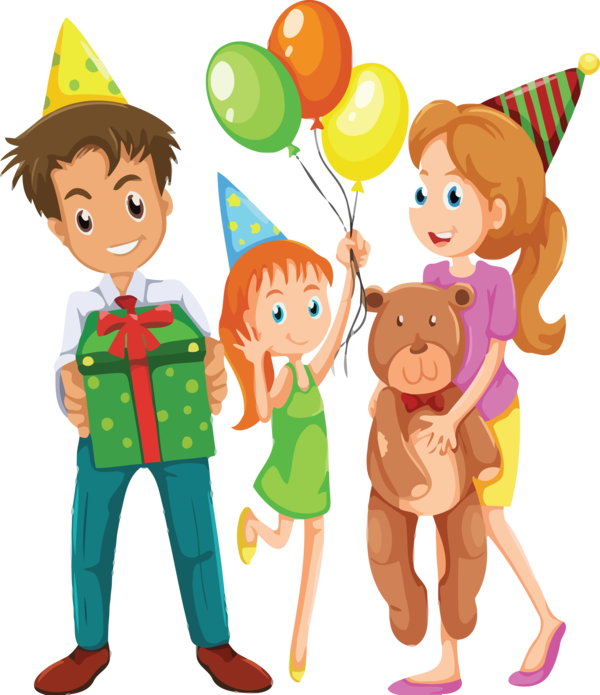 Transparent Family Day Cartoon Playing with kids Sharing for Happy Family Day for Family Day