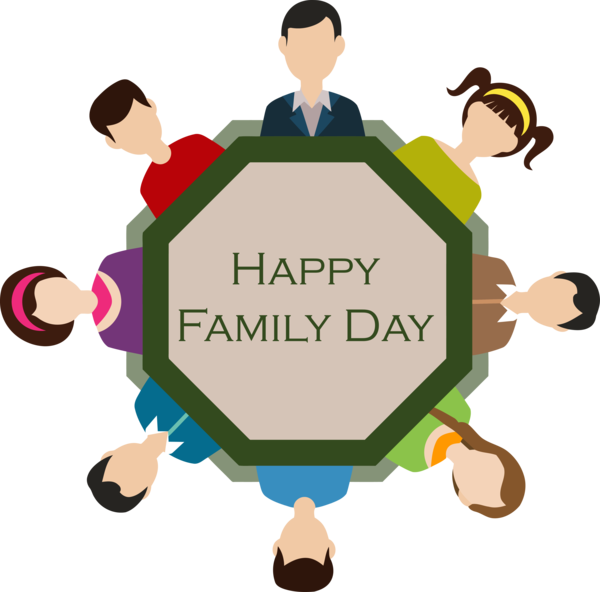 Transparent Family Day Cartoon Sharing Logo for Happy Family Day for Family Day