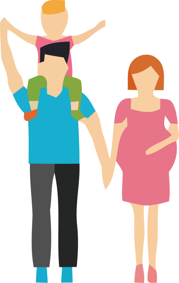 Transparent Family Day Standing Gesture Interaction for Happy Family Day for Family Day
