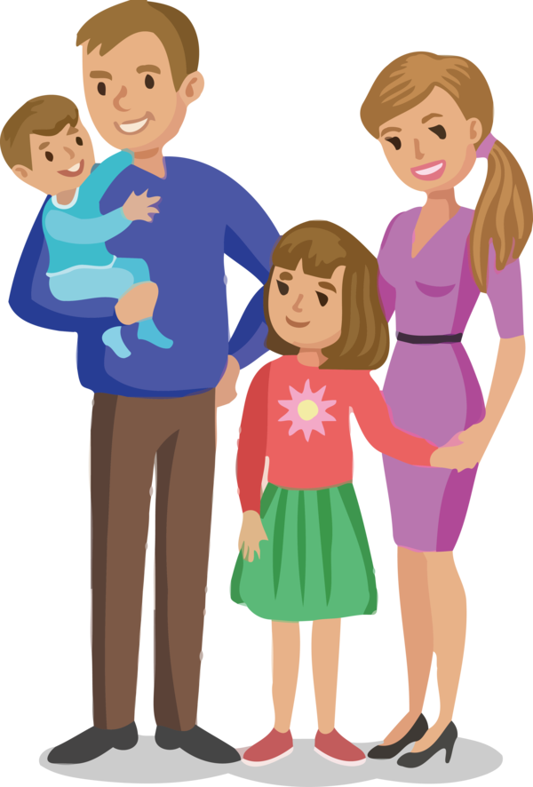 Transparent Family Day Cartoon People Sharing for Happy Family Day for Family Day