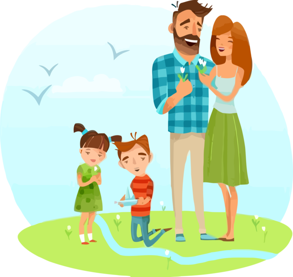 Transparent Family Day People in nature Cartoon People for Happy Family Day for Family Day