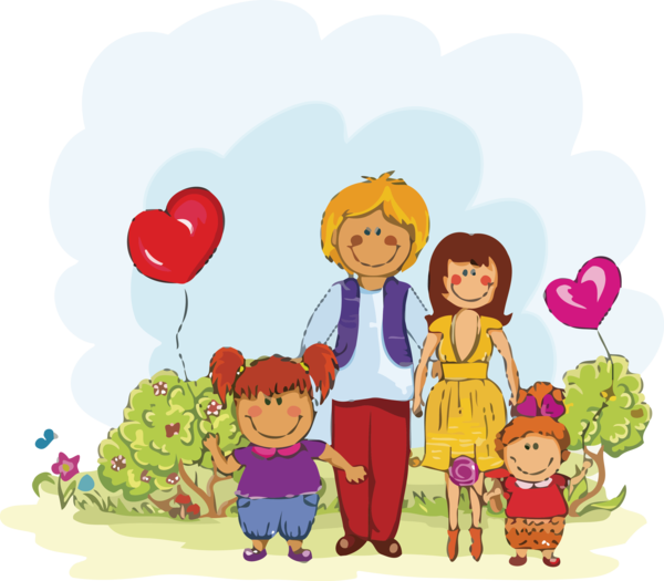 Transparent Family Day Cartoon Sharing Child for Happy Family Day for Family Day