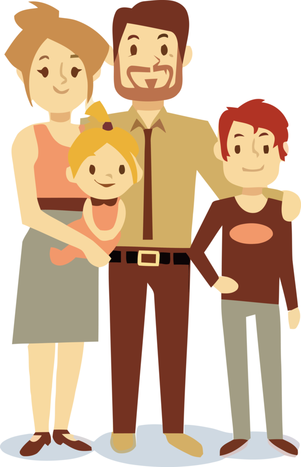 Transparent Family Day Cartoon People Gesture for Happy Family Day for Family Day