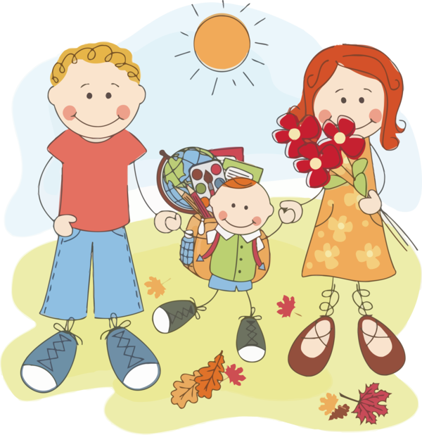 Transparent Family Day Cartoon Child Playing with kids for Happy Family Day for Family Day