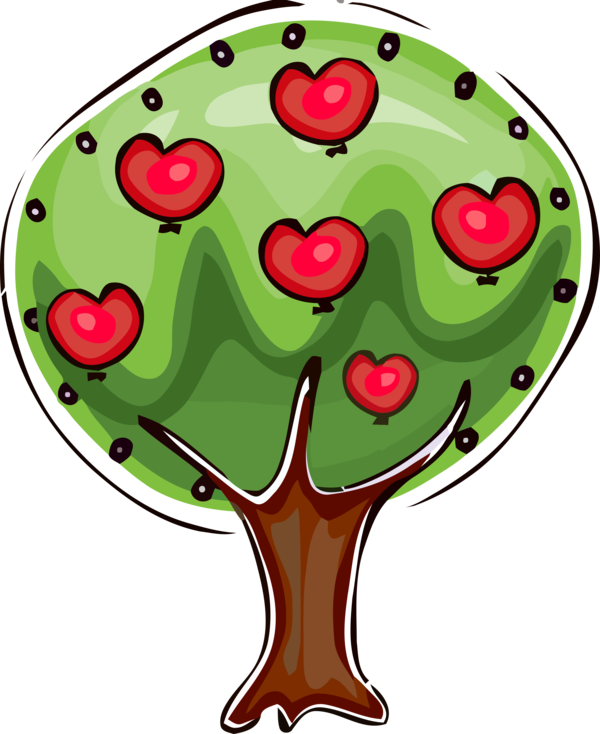 Transparent Tu Bishvat Heart Tree Plant for Tu Bishvat Tree for Tu Bishvat