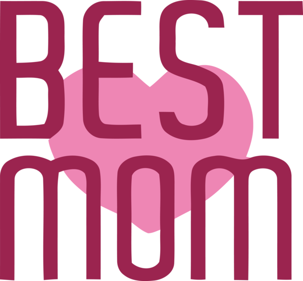 Transparent Mother's Day Font Pink Text for Happy Mother's Day for Mothers Day