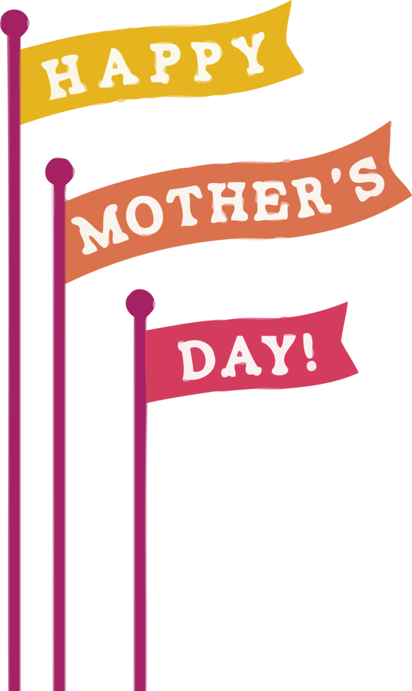 Transparent Mother's Day Pink Font Line for Happy Mother's Day for Mothers Day