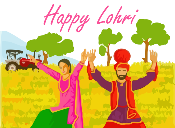 Transparent Lohri Cartoon Happy Fun for Happy Lohri for Lohri