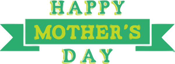 Transparent Mother's Day Green Text Font for Happy Mother's Day for Mothers Day