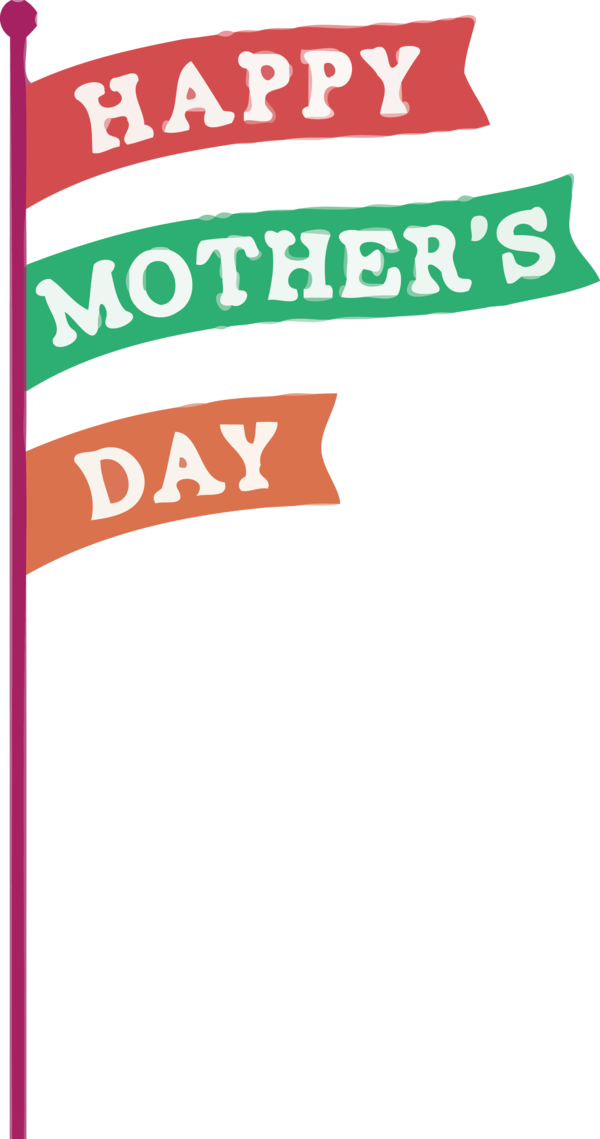 Transparent Mother's Day Font Signage for Happy Mother's Day for Mothers Day