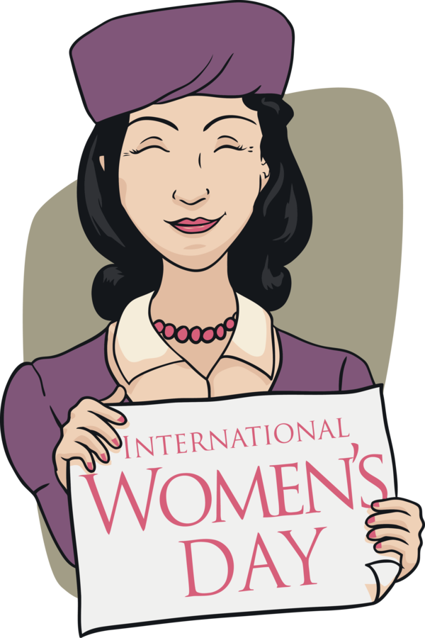 Transparent International Women's Day Cartoon Cheek for Women's Day for International Womens Day